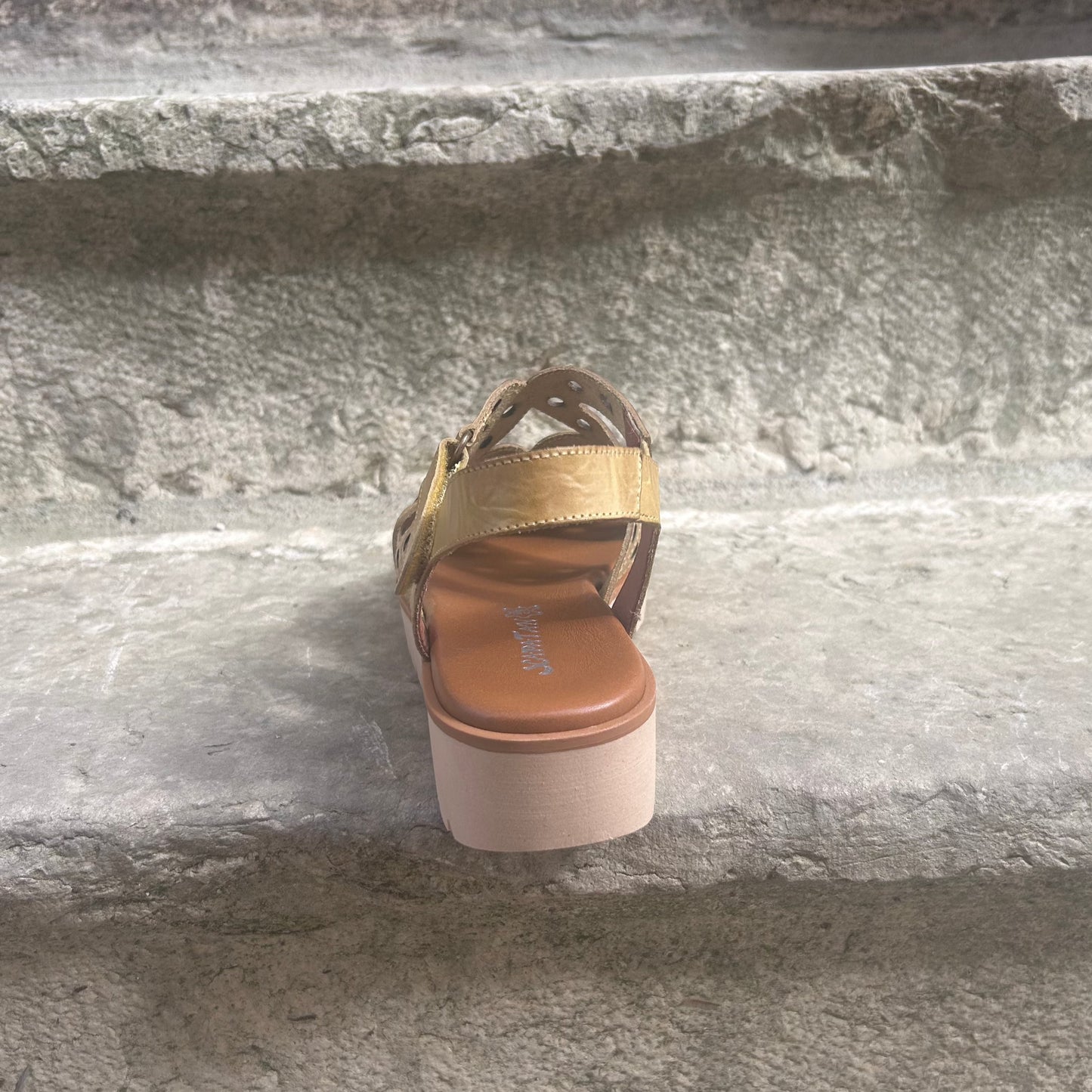 Sandale compensée 1968 moutarde, XAPATAN