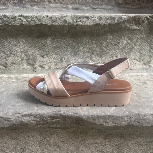 Sandale ultra confort blanc et beige 1832, XAPATAN