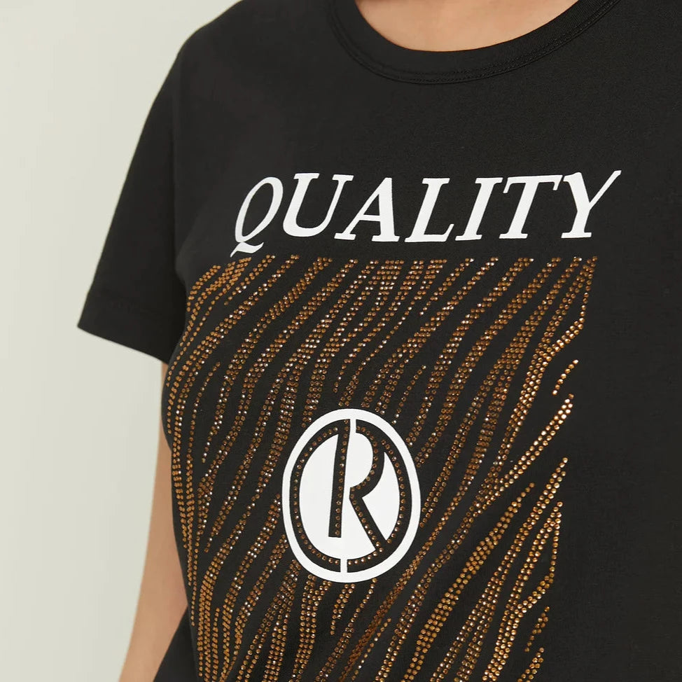 T-shirt noir imprimé de la marque Relish INCANTO